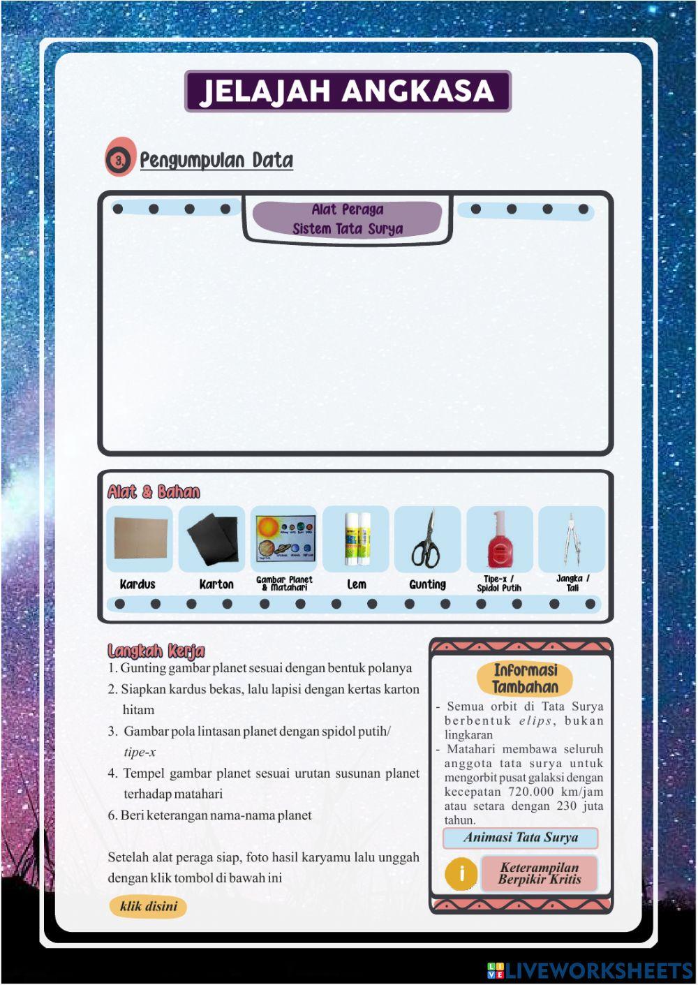 JELAJAH ANGKASA - Kegiatan 1