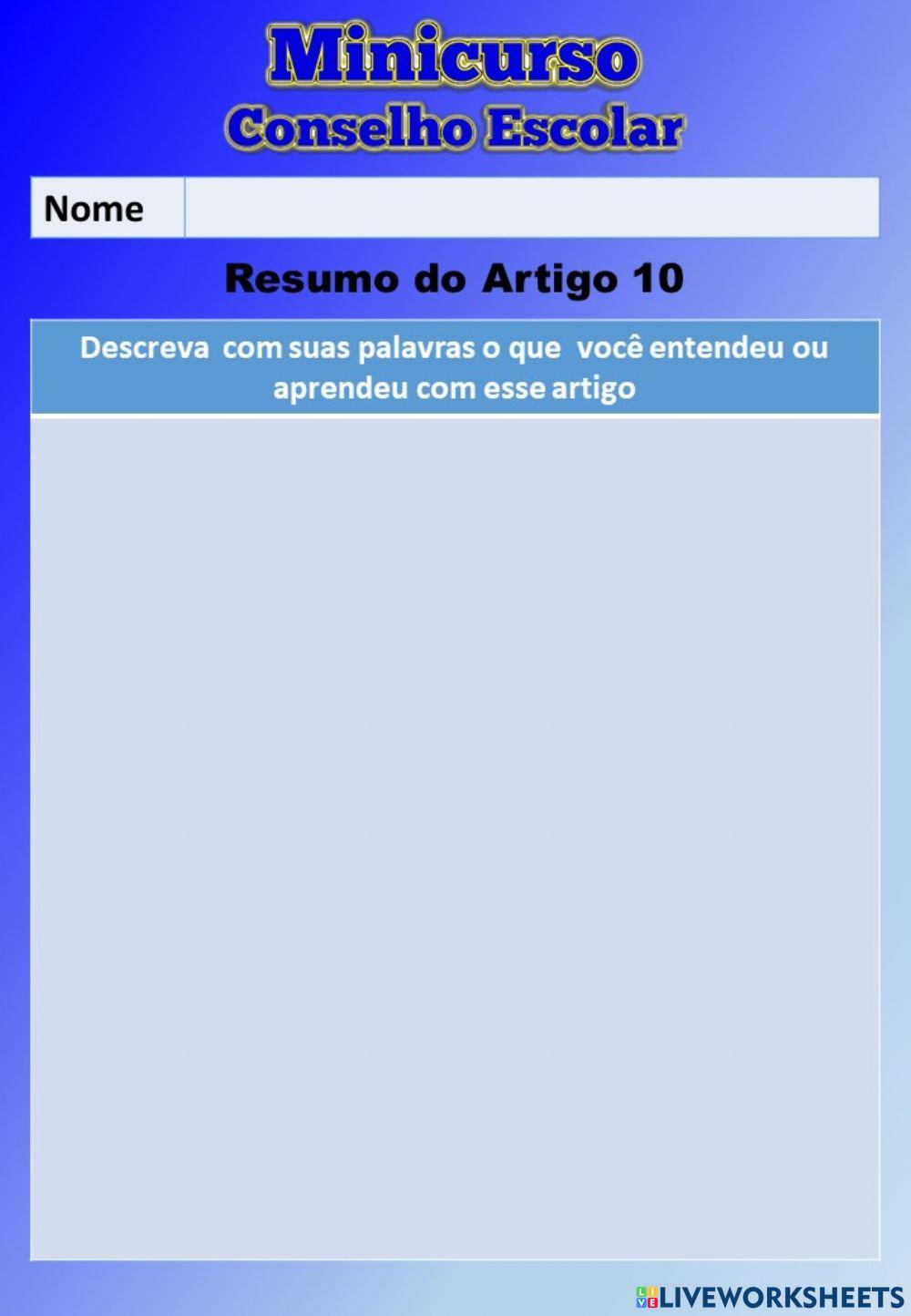 Resumo artigo 10