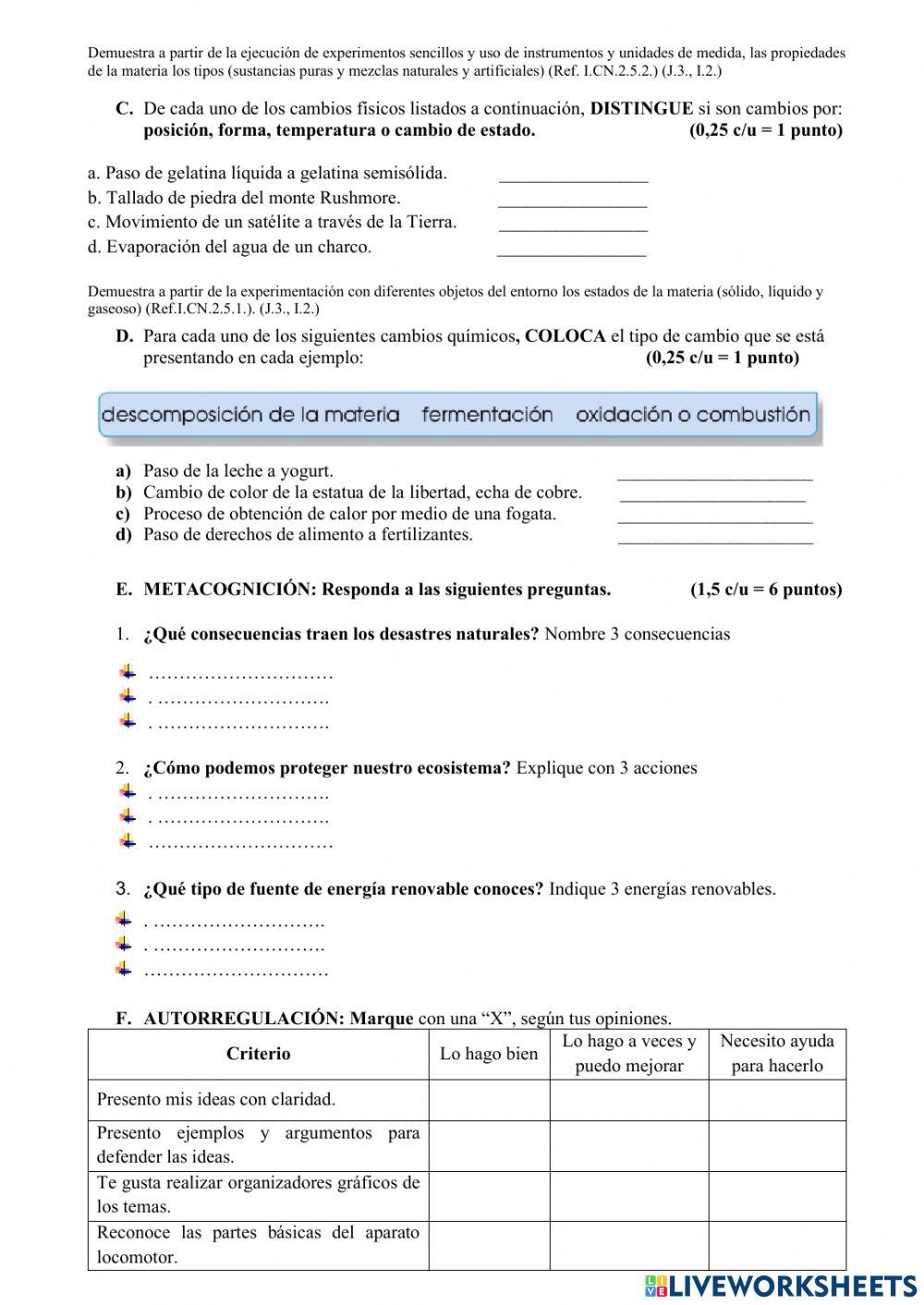 Evaluación 2do Quimestre