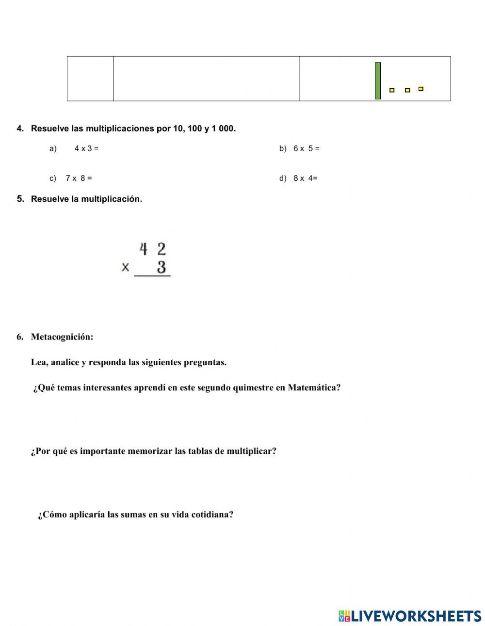 Evaluacion de matemáticas