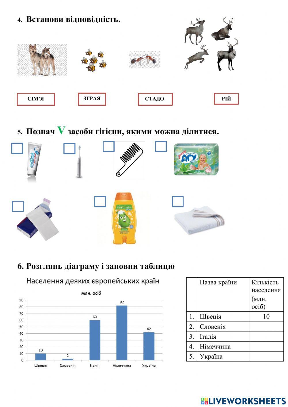 Діагностувальна робота. Європа
