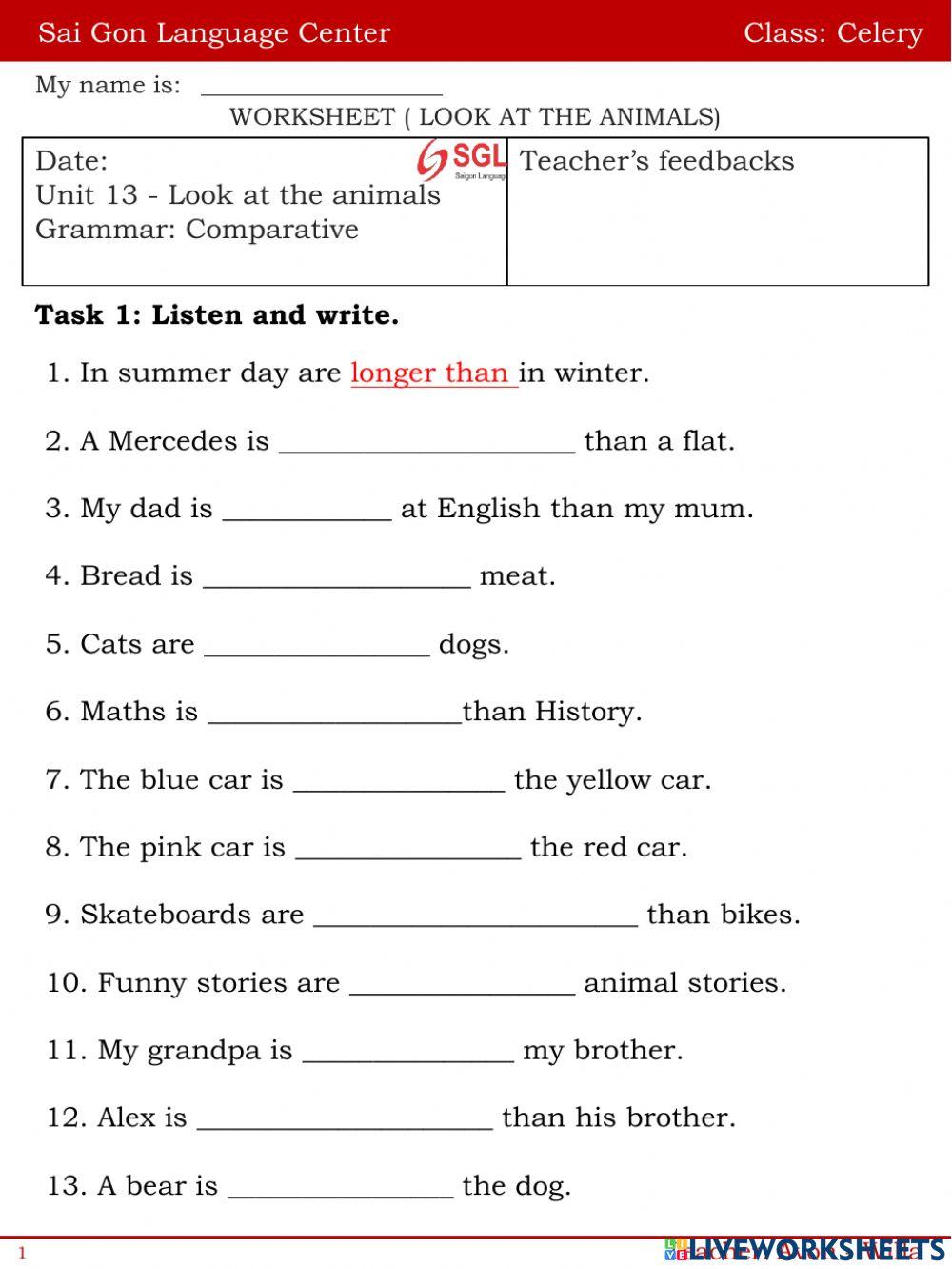 Look at the animals!