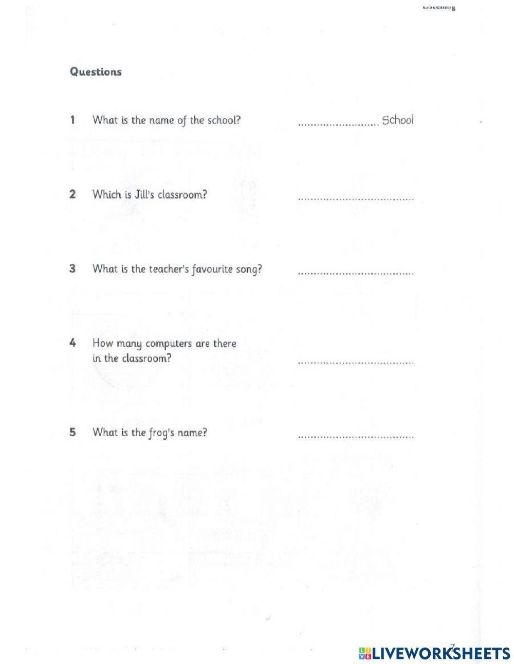 Starter 3 (2018) - Test 1 - Listening