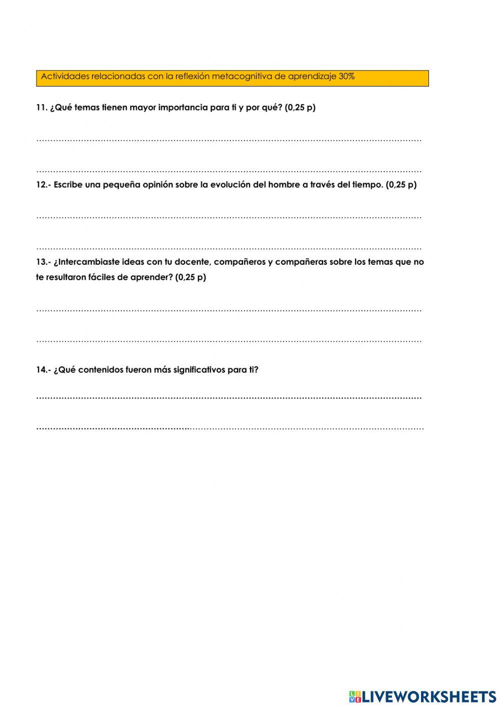 Examen de II quimestre de ccss para 5to ego