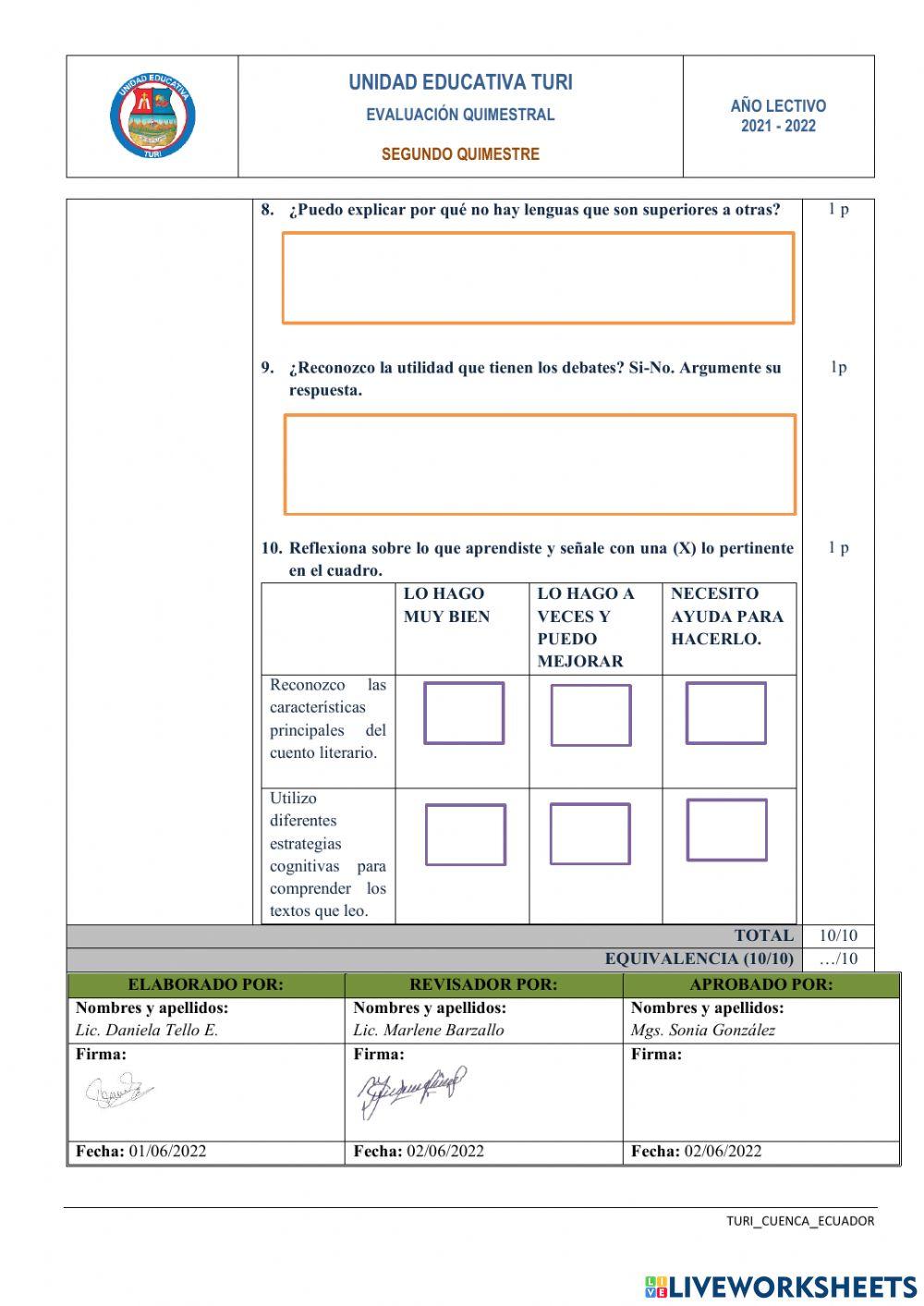 Examen de Segundo de Contabilidad