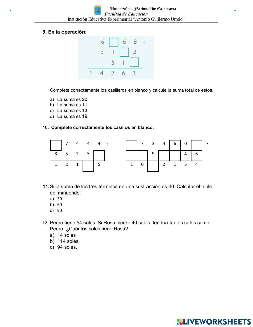 Sistema de numeración decimal y otros