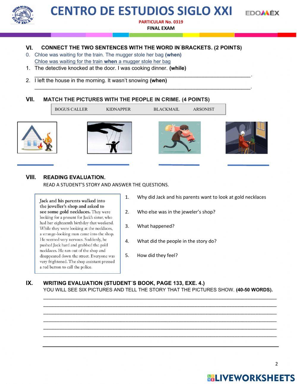1ST GRADES FINAL EXAM 21-22
