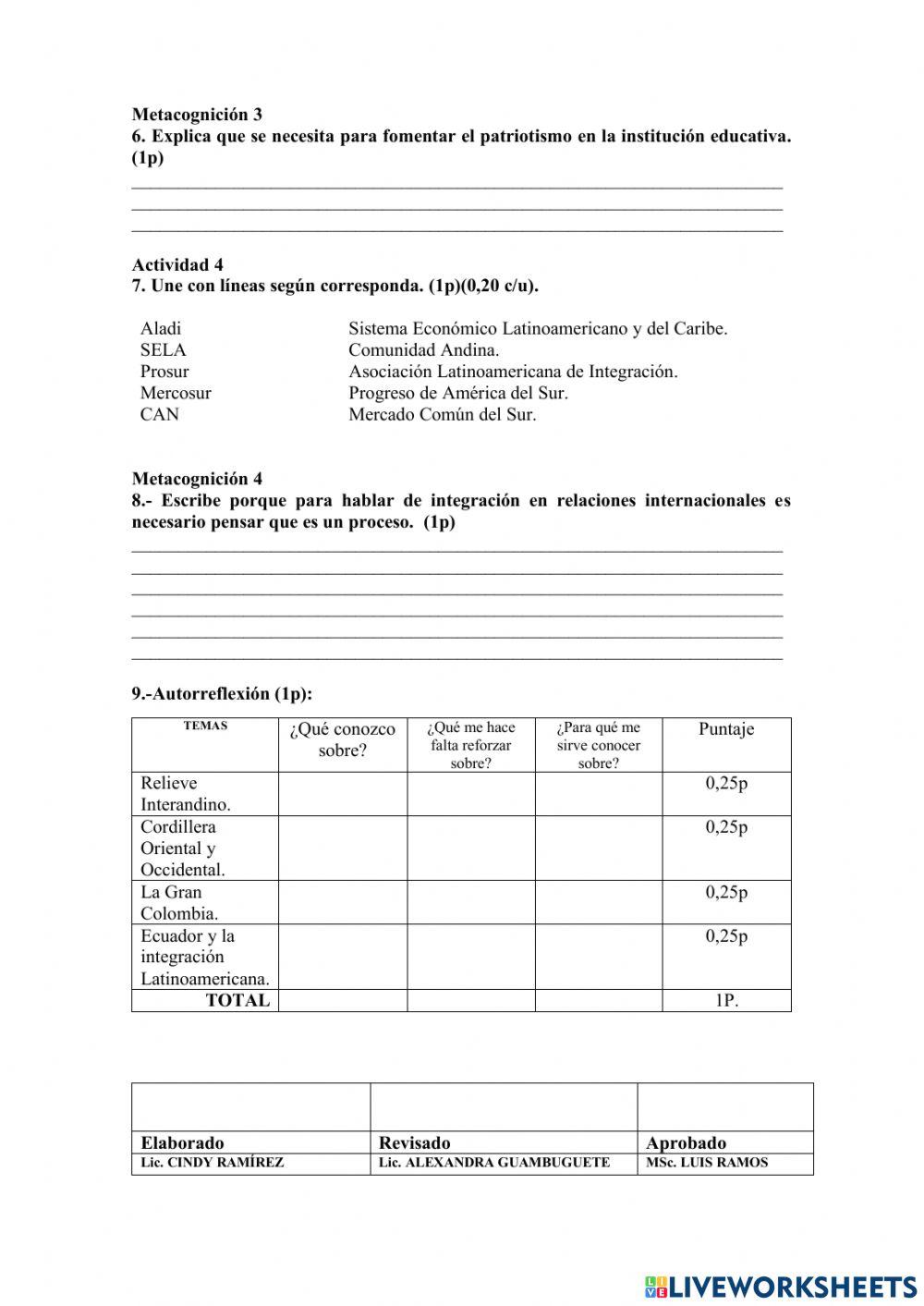 Examen estudios sociales