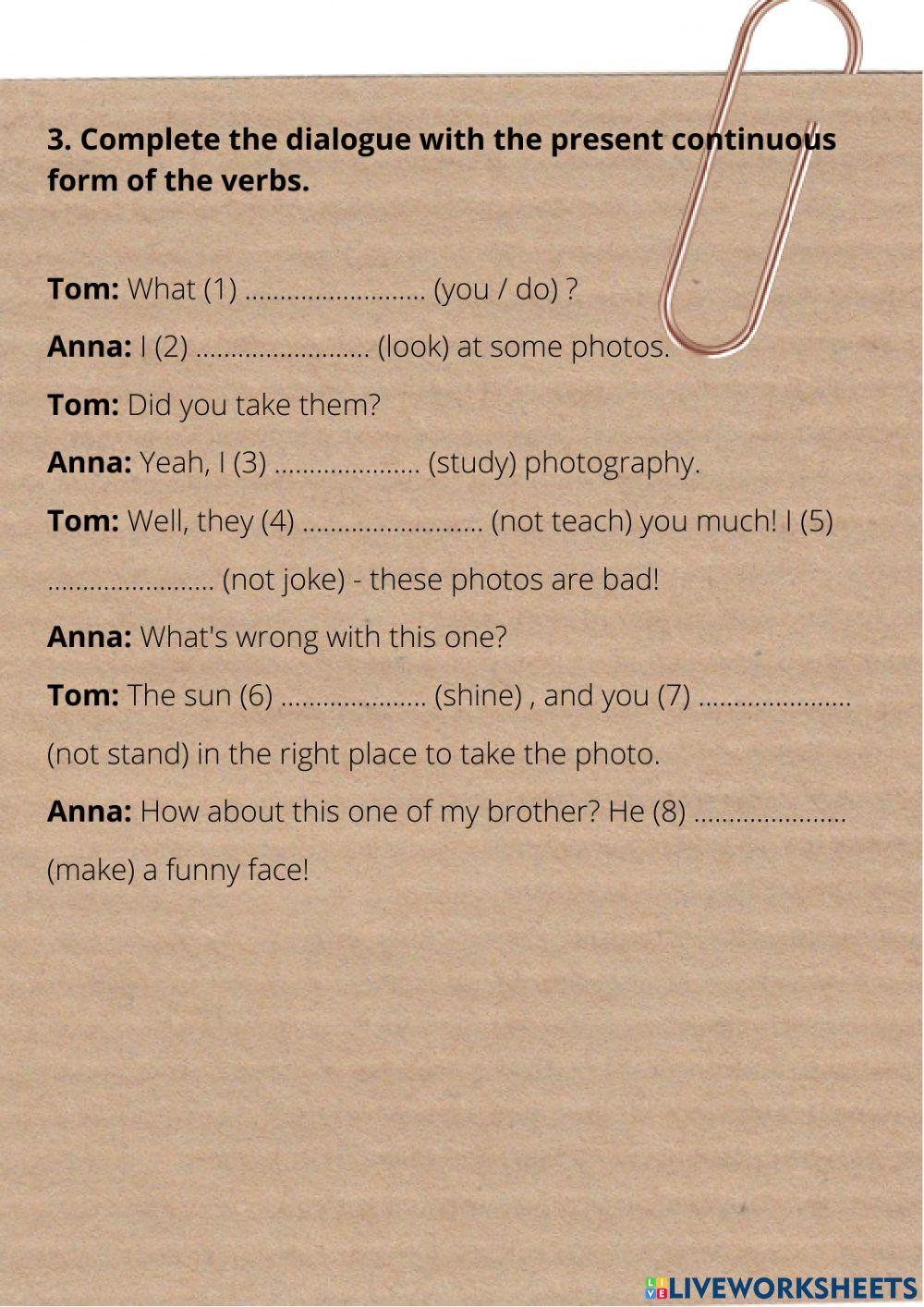 Unit 1:Grammar - Present simple & Present continuous