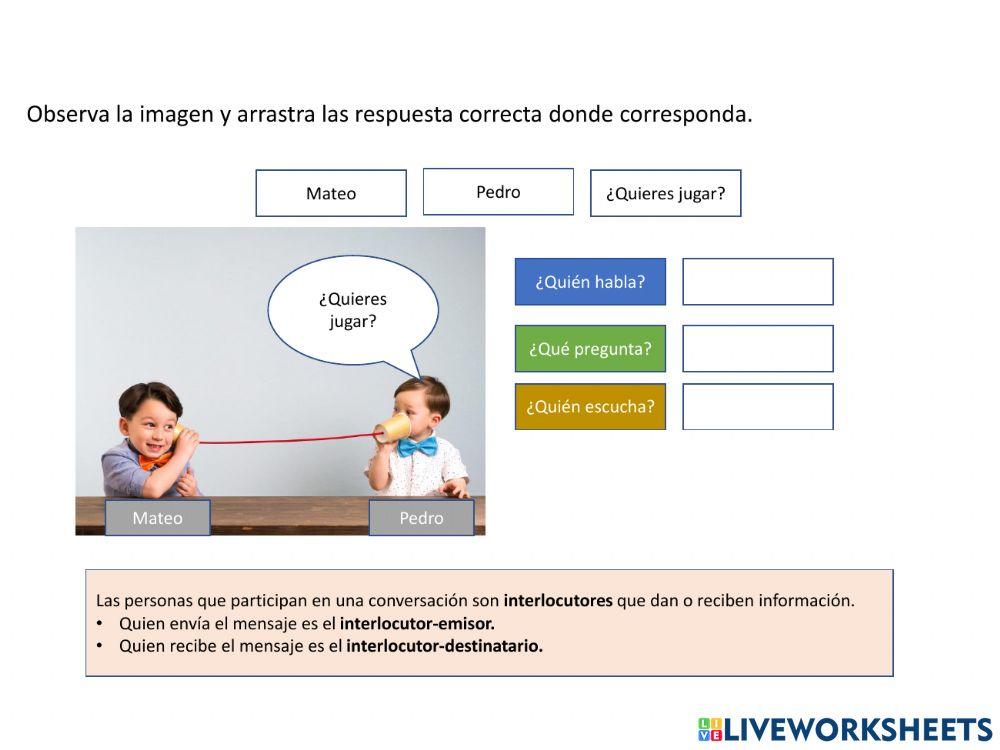 Interlocutores de la comunicación