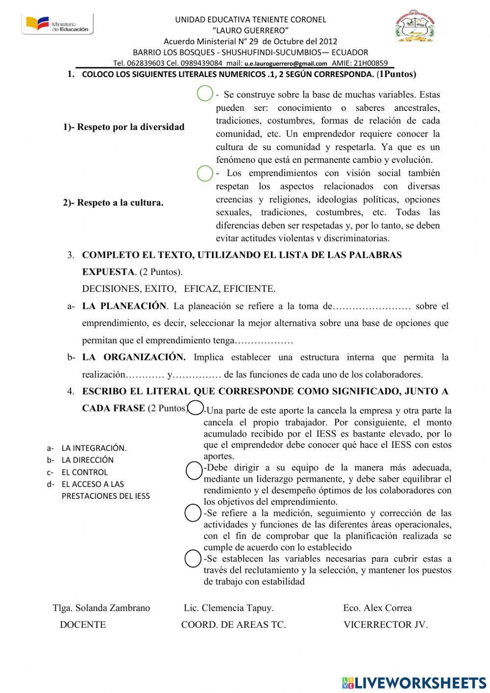 Emprendimiento y gestión