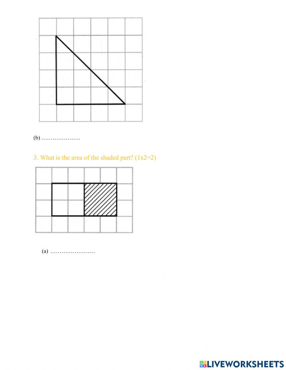 How many squares class 5 maths online exercise for live worksheets