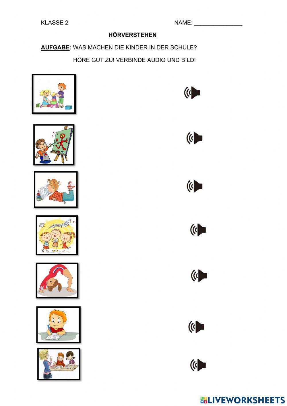 Aktivitäten in der Schule