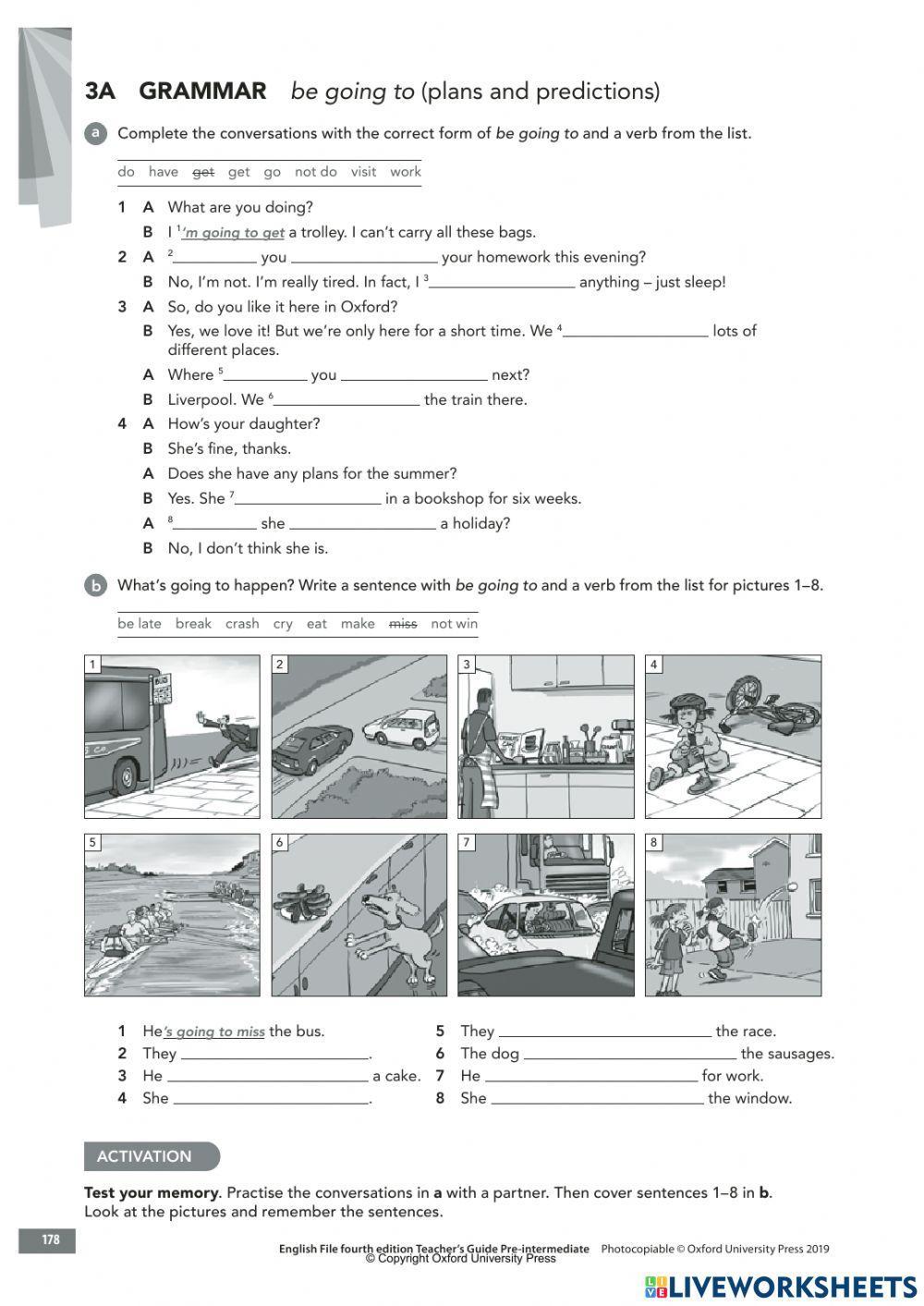 Be going to (plans & predictions)