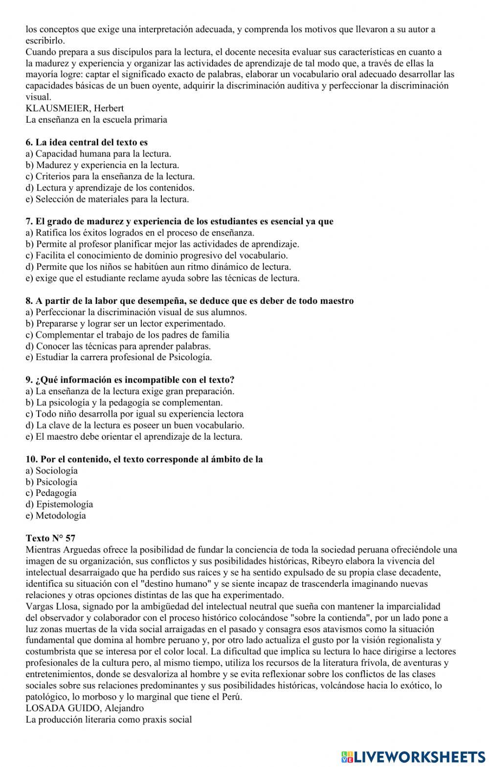 Comoprensión lectora 12