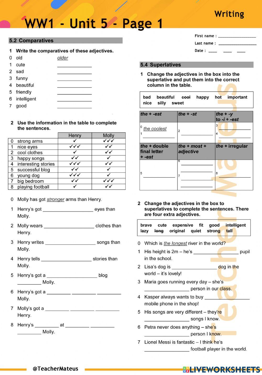 WW1 - Unit 5 - Page 1