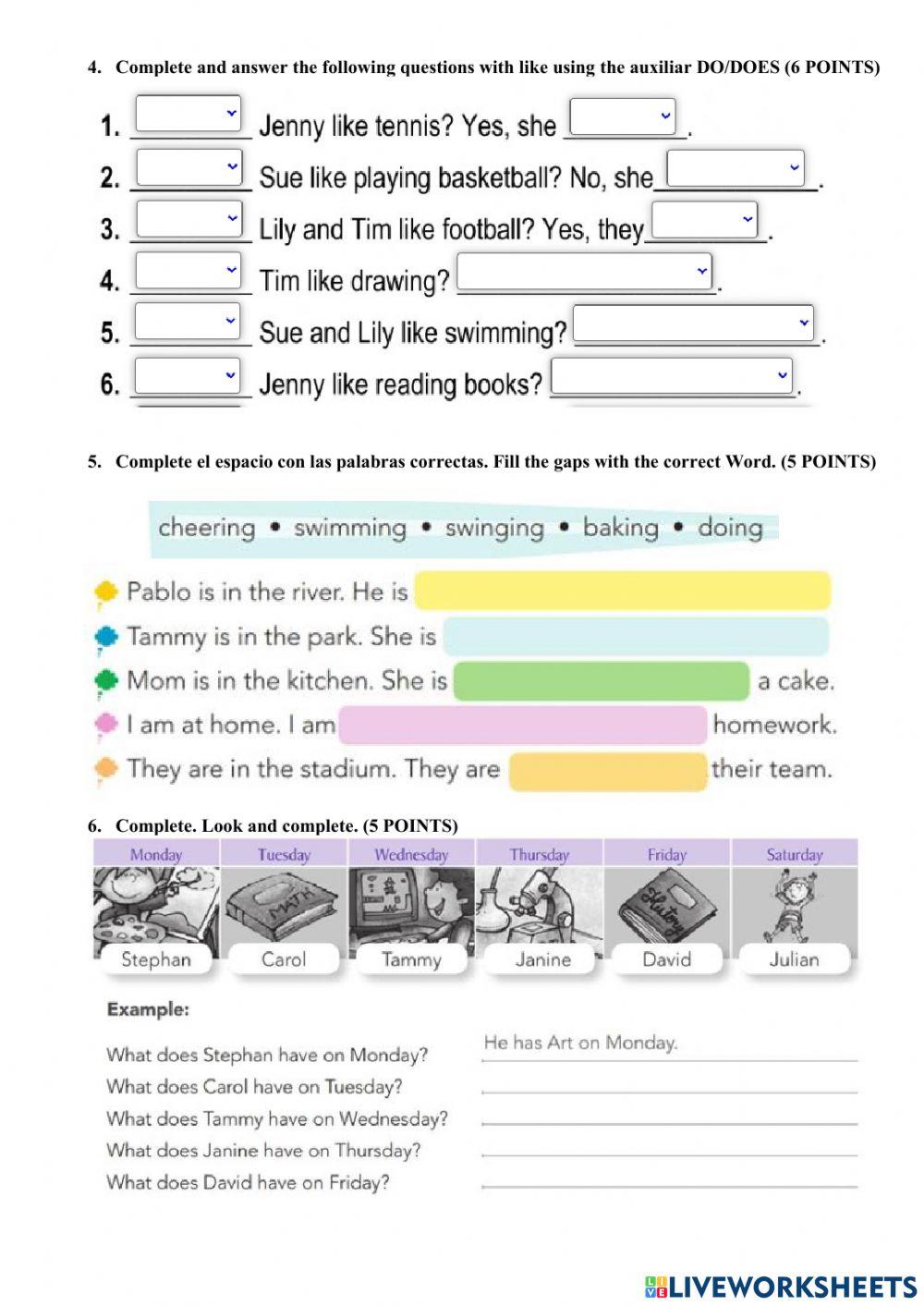English Exam FIFTH COGNA