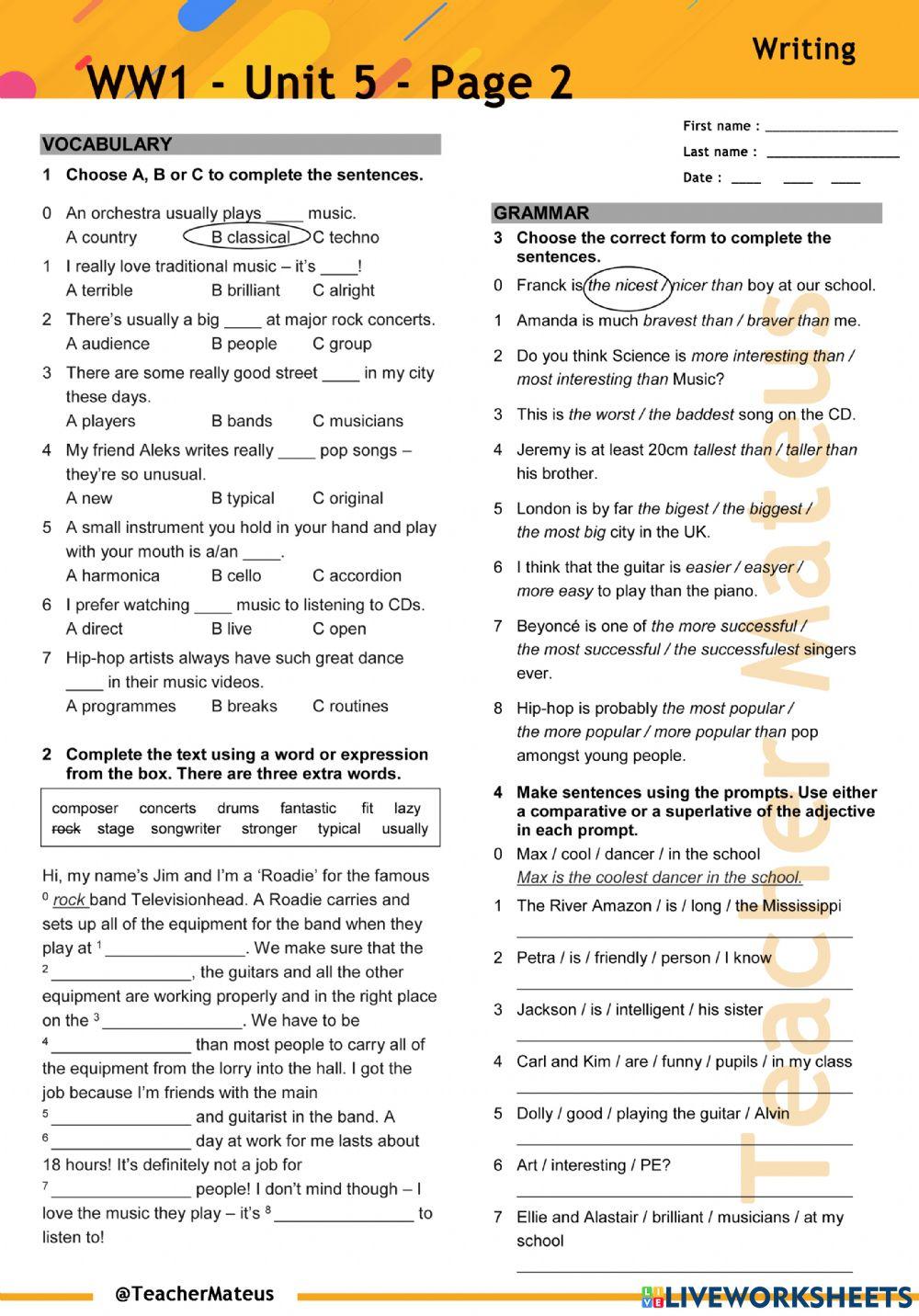 WW1 - Unit 5 - Page 2