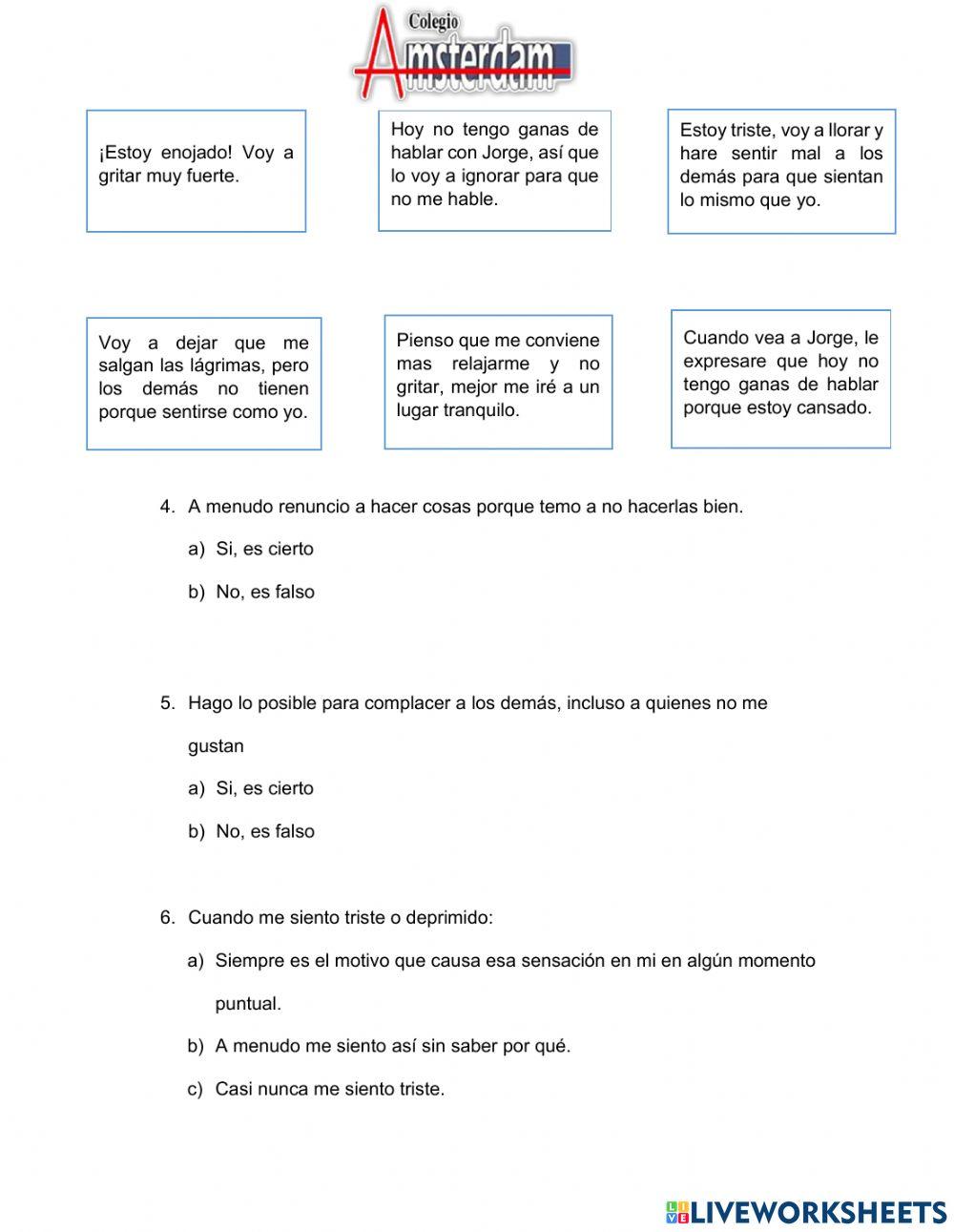 Evaluacion socioemocional