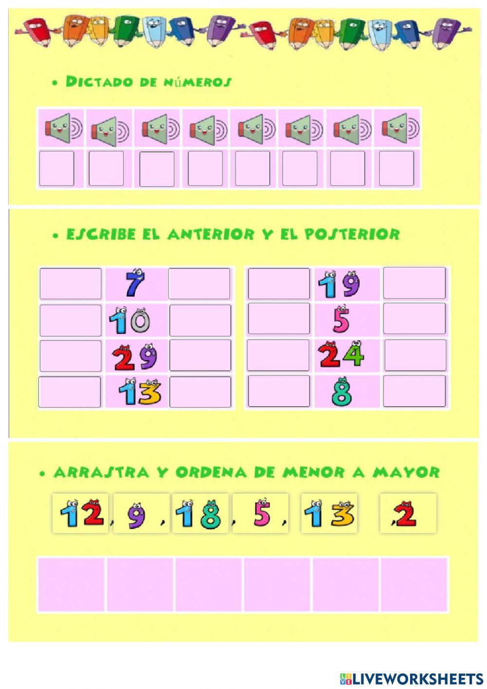 Numeración hasta el 40