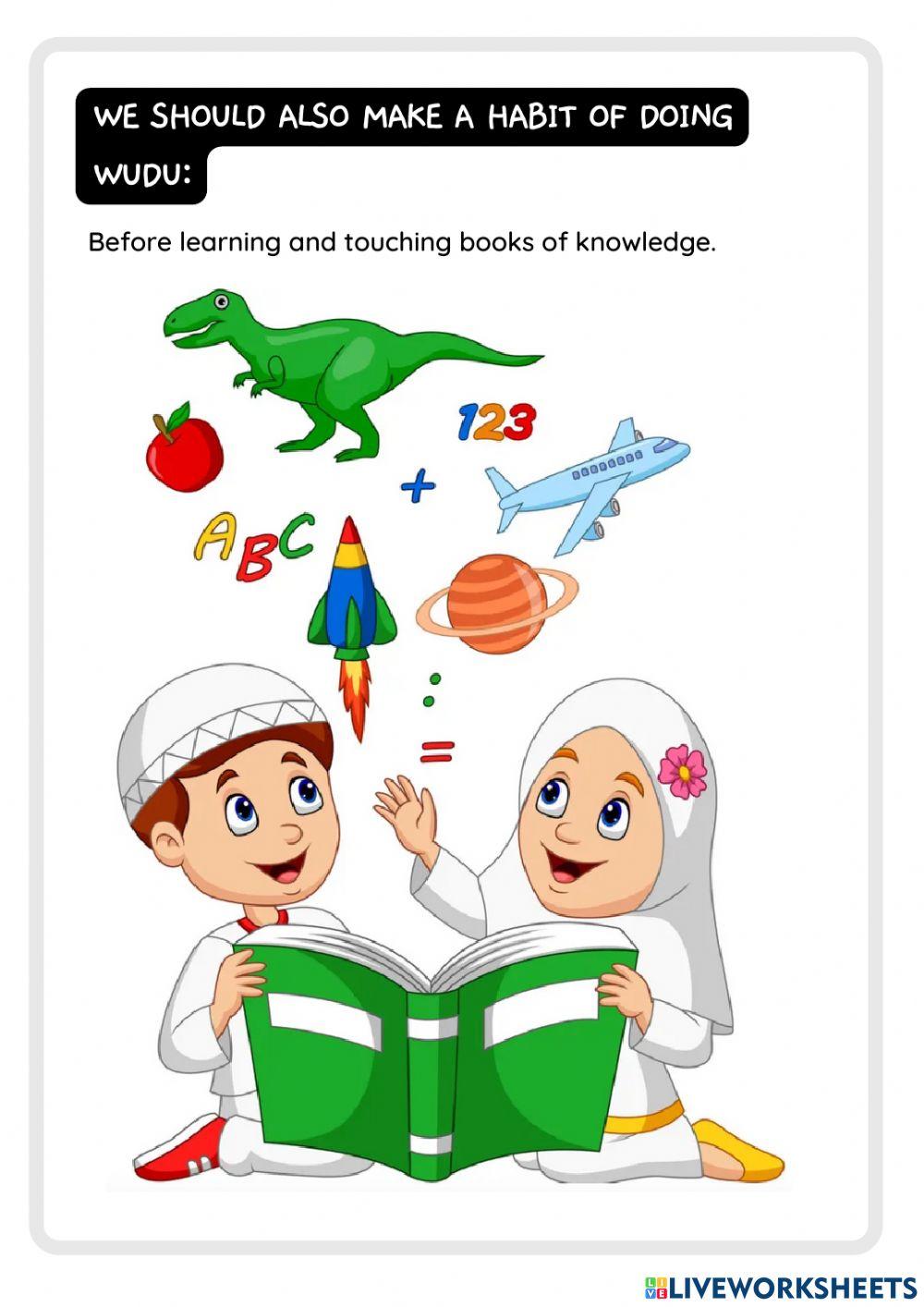 When and how to perform wudu worksheet live worksheets