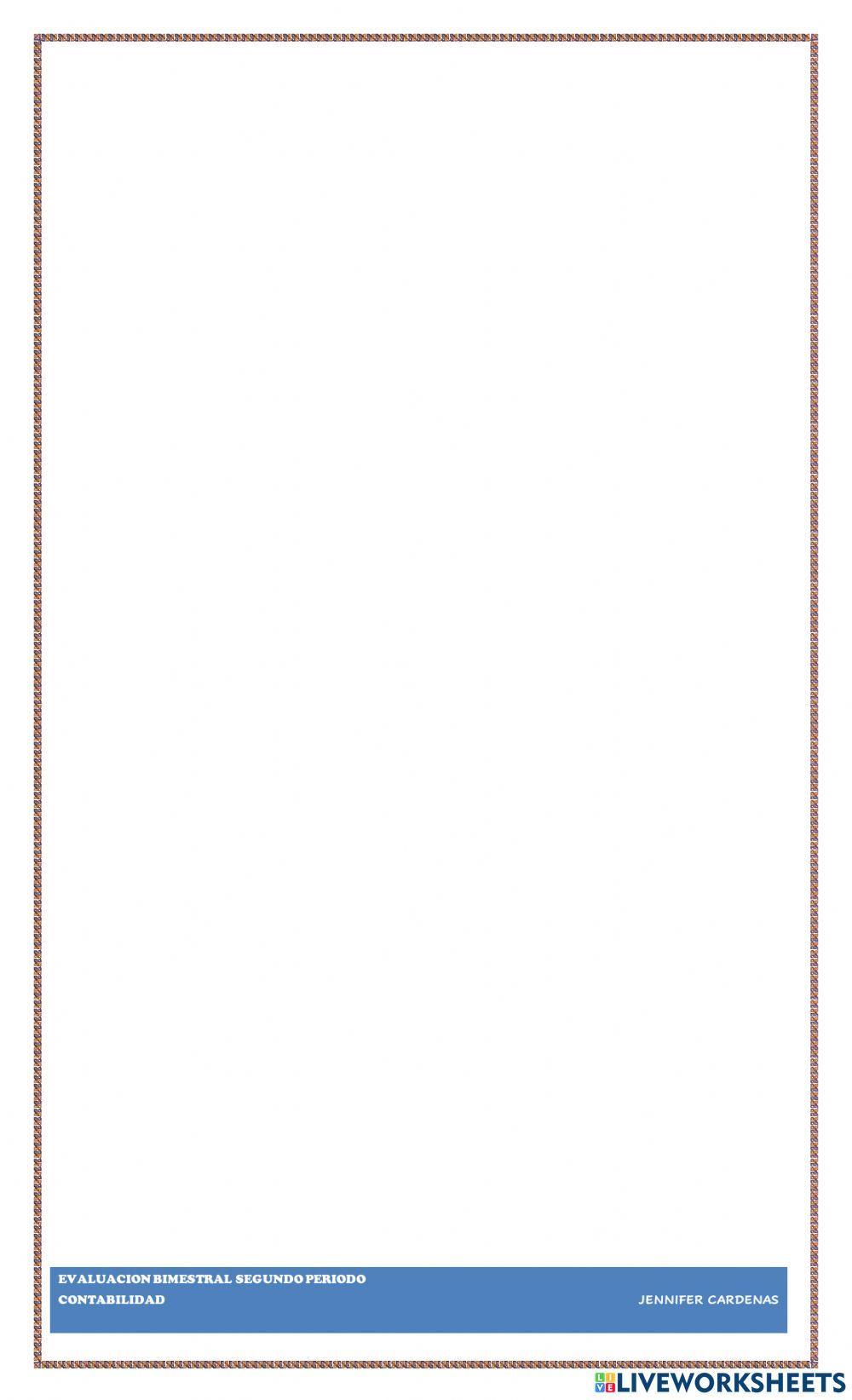 EVALUACION BIMESTRAL DE CONTABILIDAD 2P