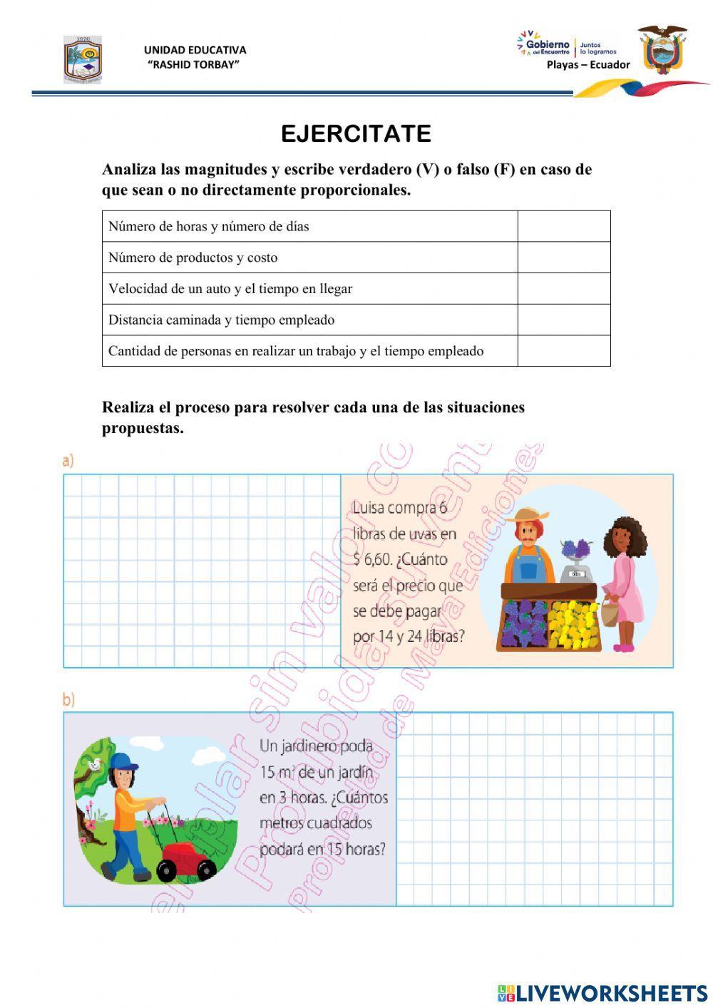 Regla de tres directa e inversa