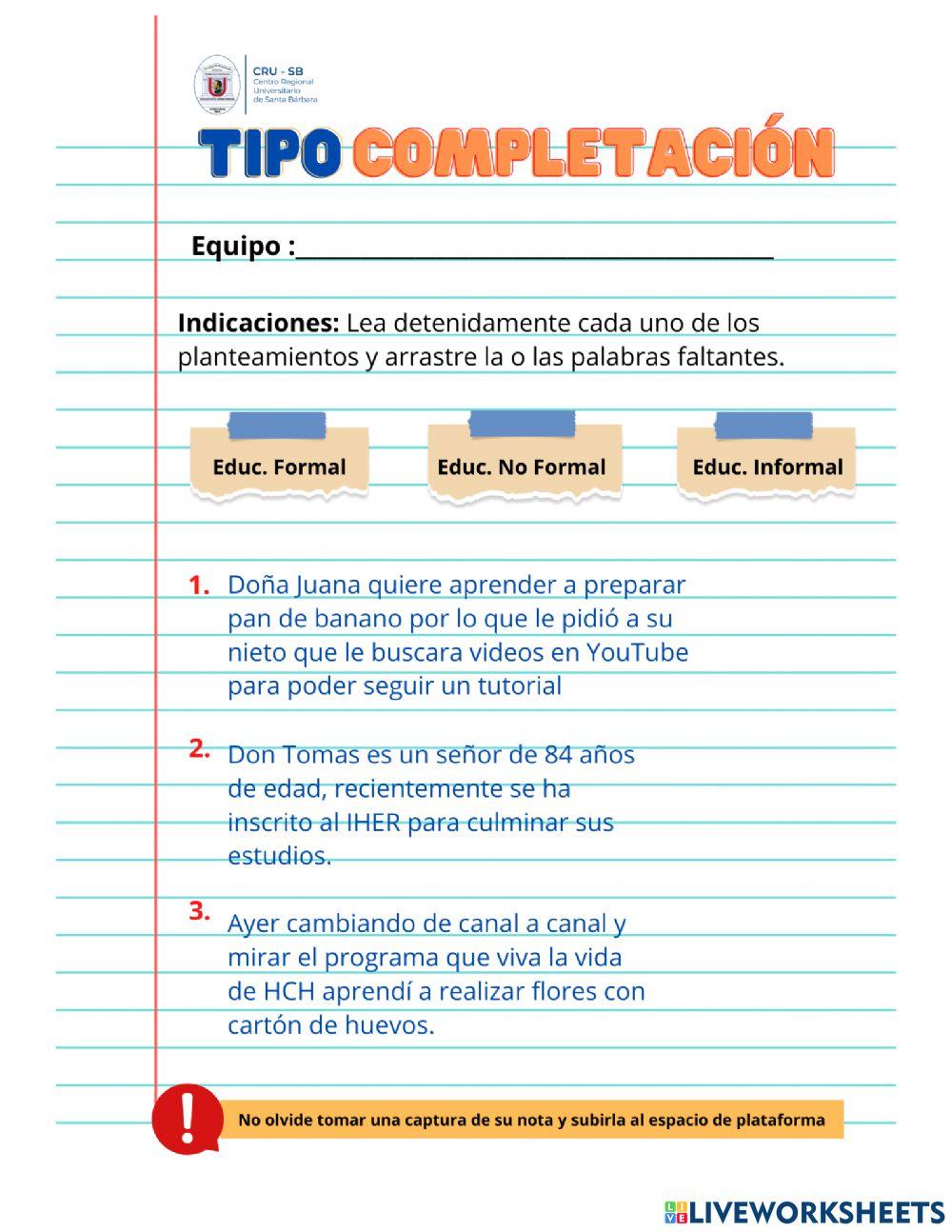 Tipos de educación Honduras