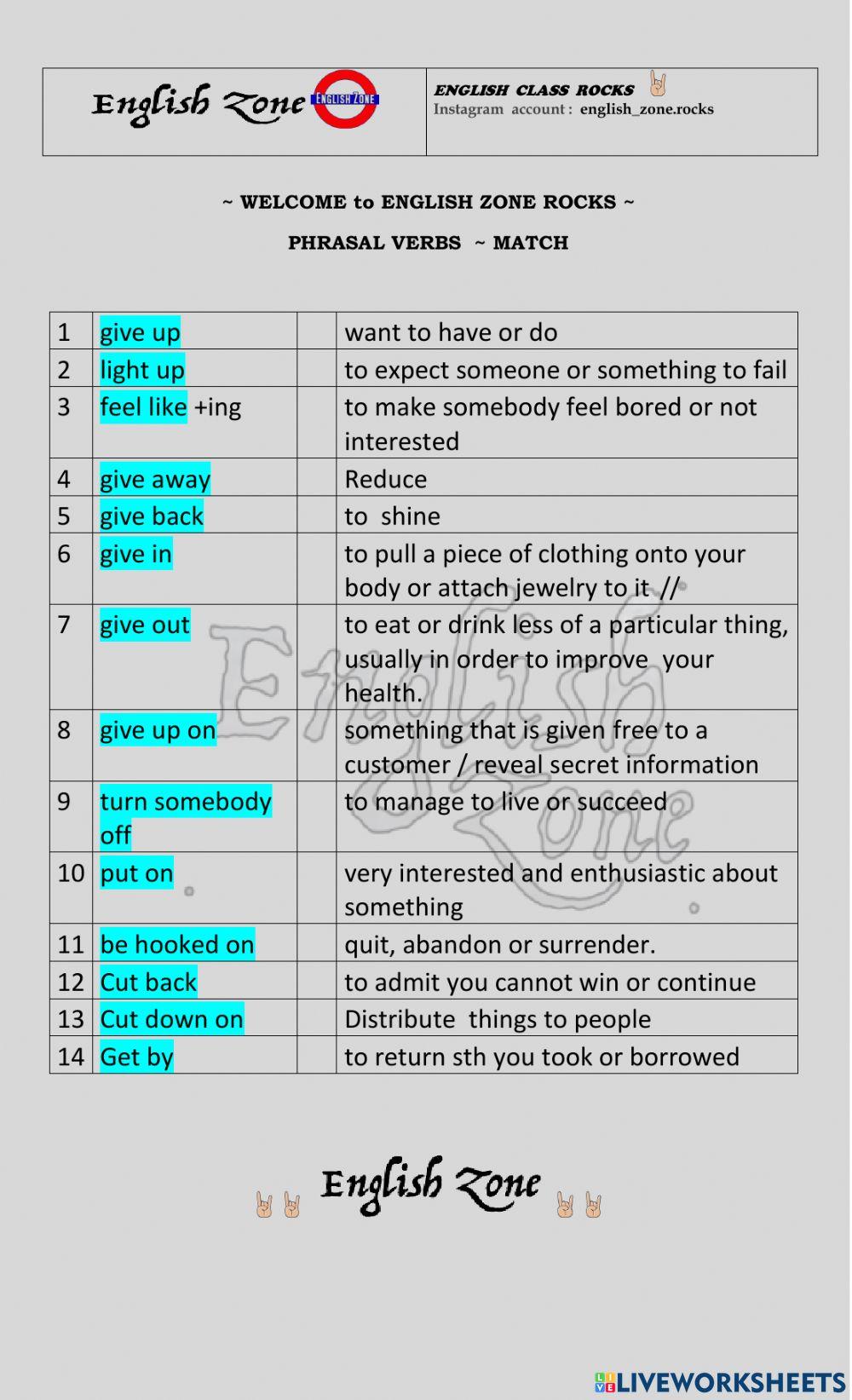 Phrasal Verbs