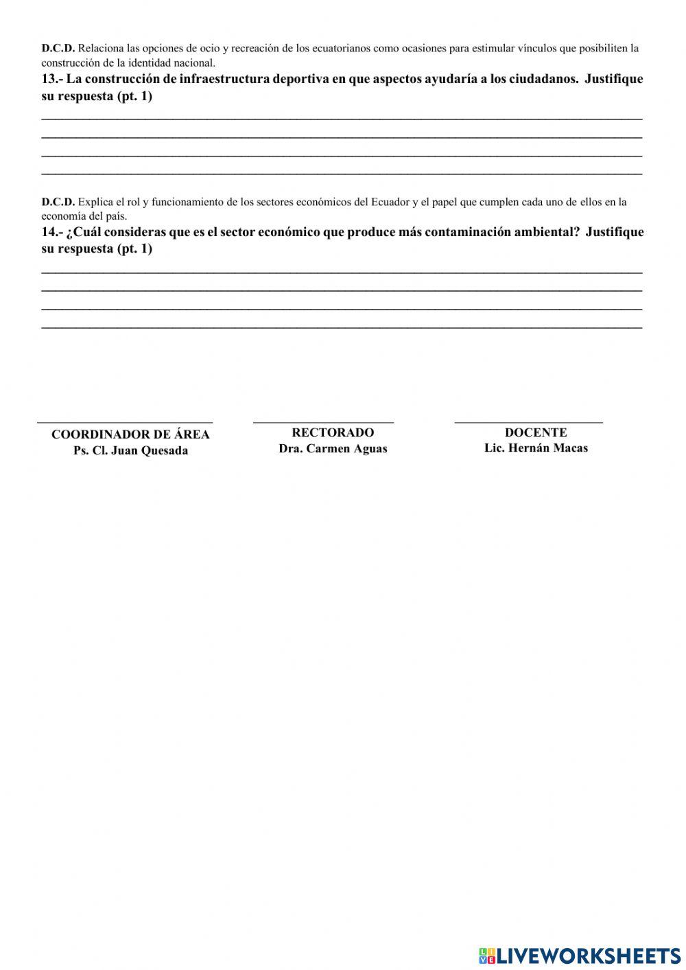 Estudios Sociales 2do quimestre