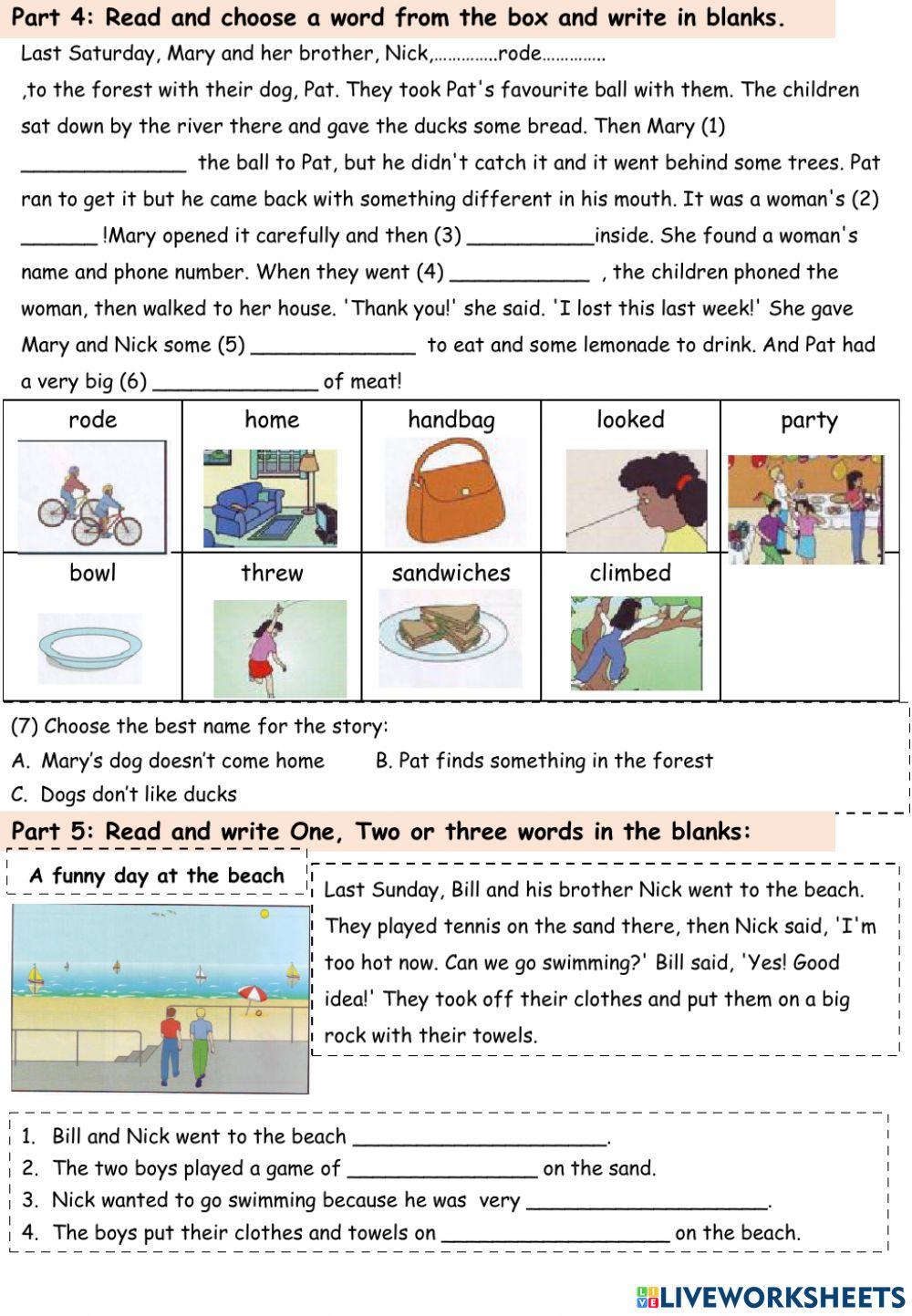 Mover Practice  Test  No.5