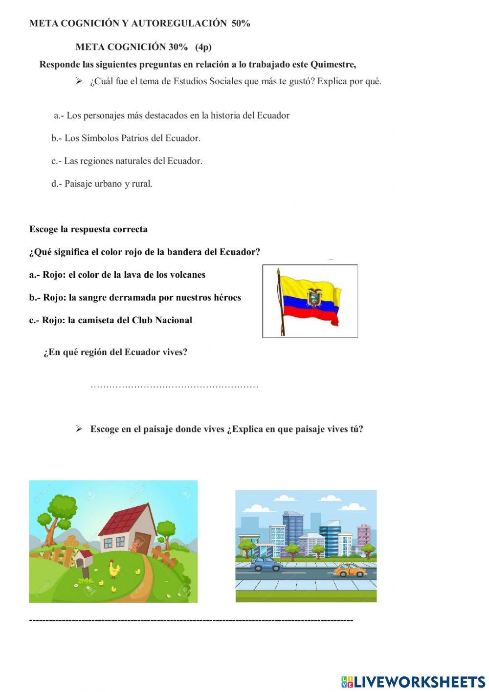 Examen de estudios sociales