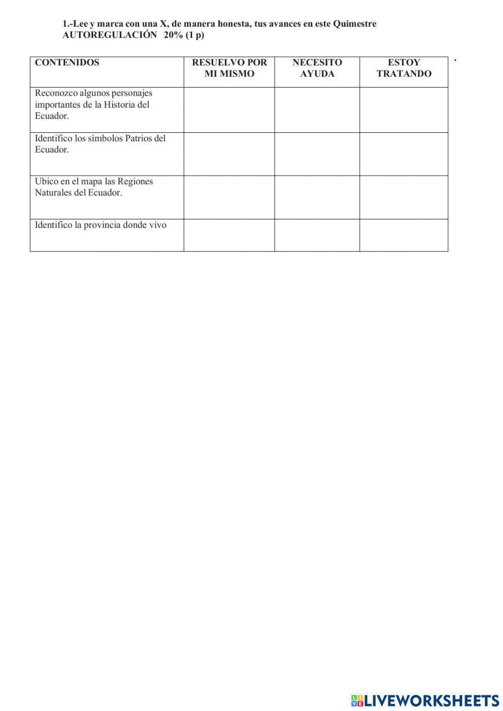 Examen de estudios sociales