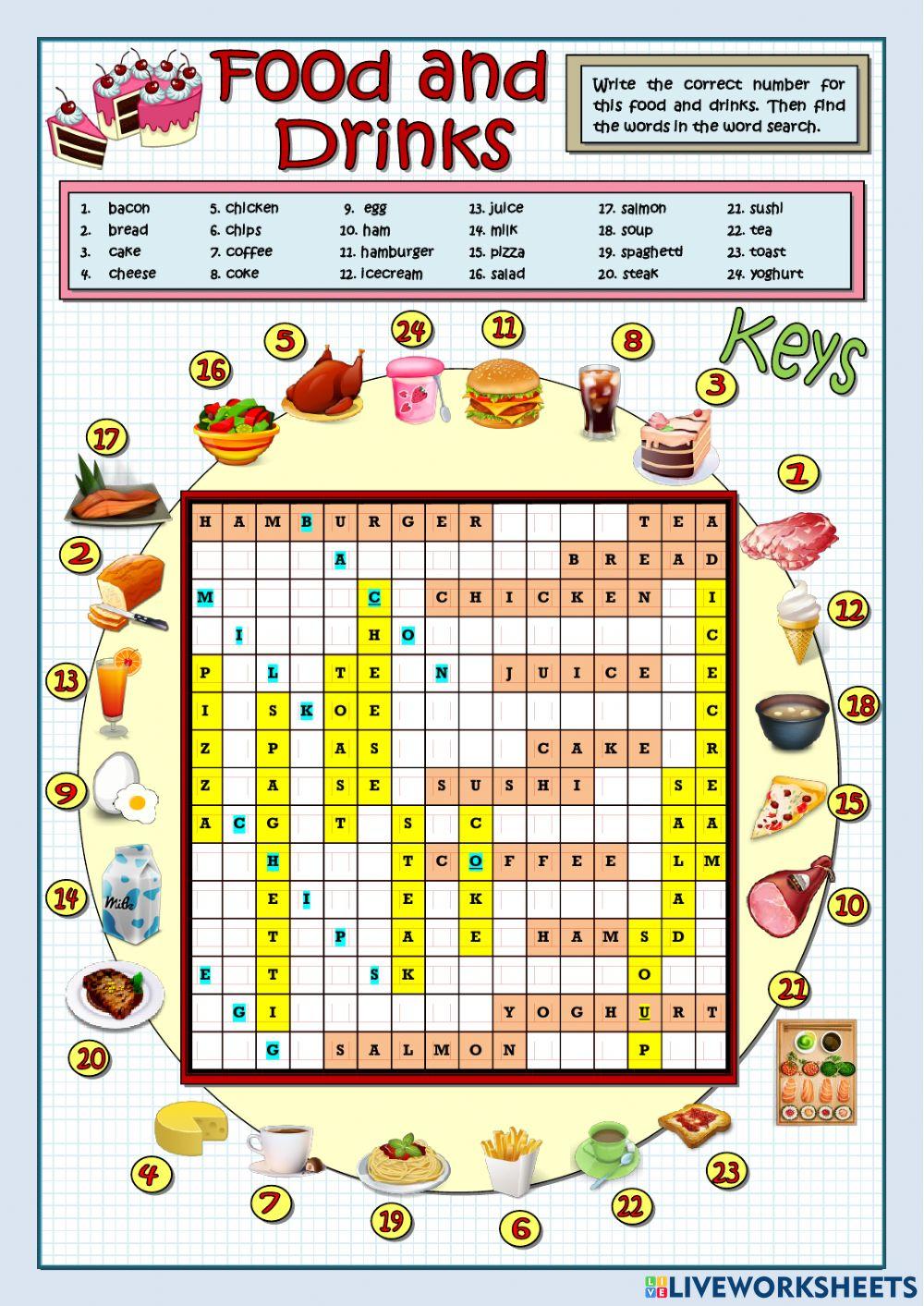 2084753 Food and drink crossword Chonticha Suebsai
