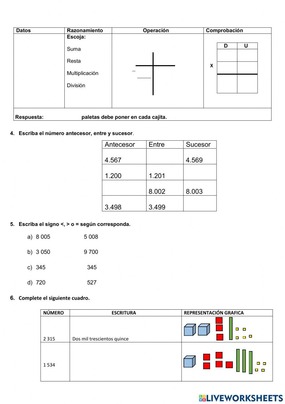 Evaluacion de matematicas