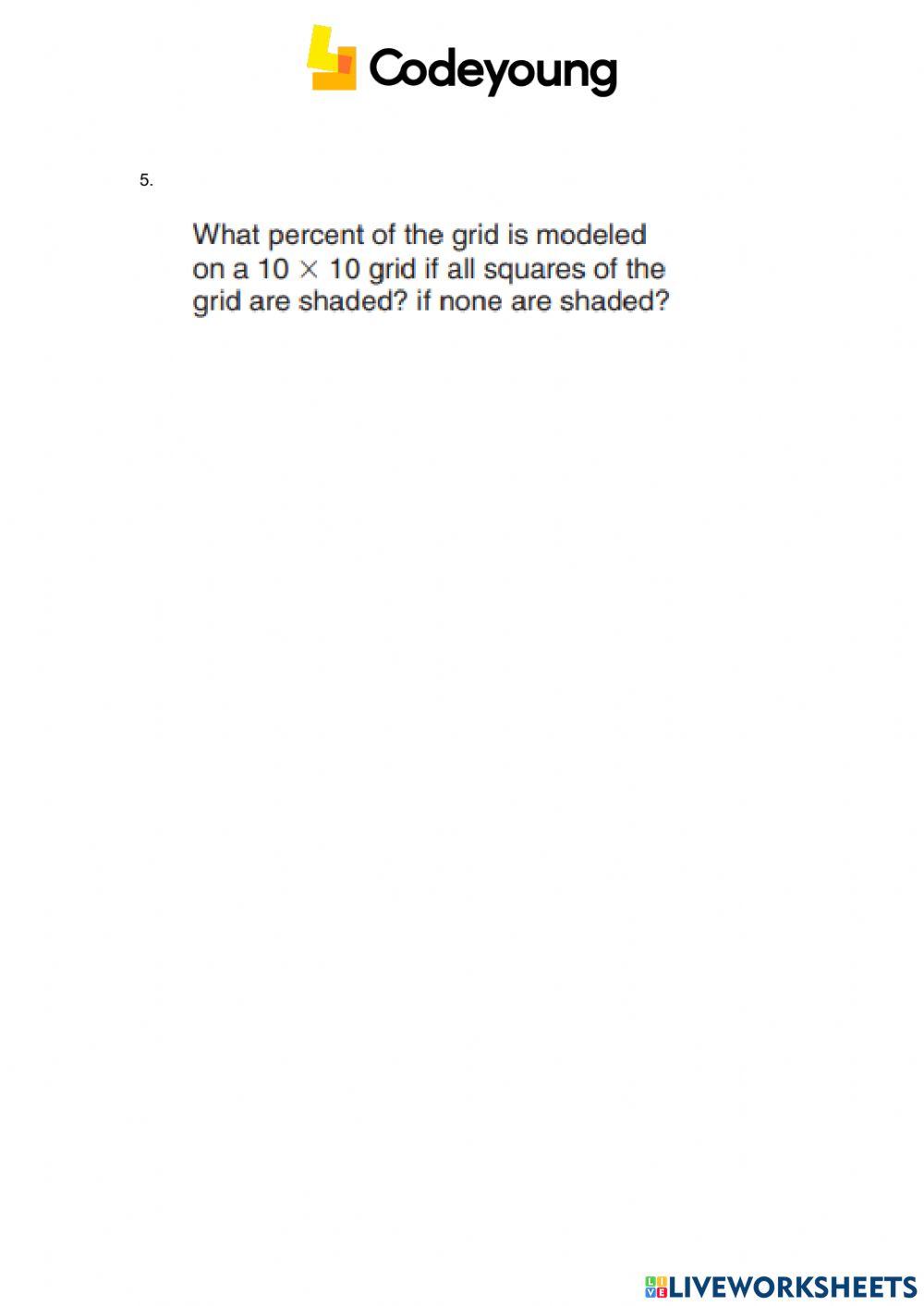 Concept-HW-The Relationship between Fractions and Percentages
