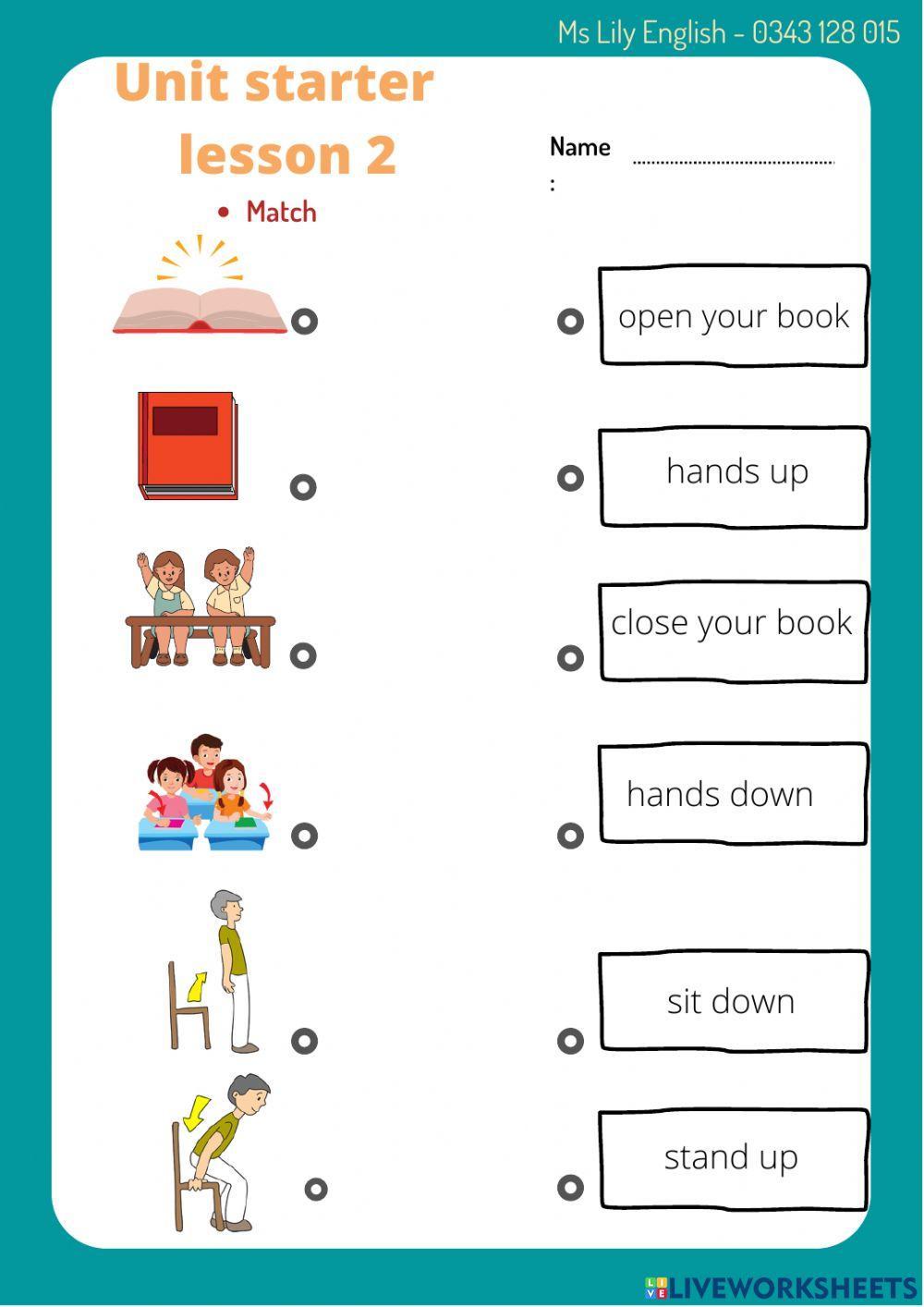 E2 unit starter lesson 2
