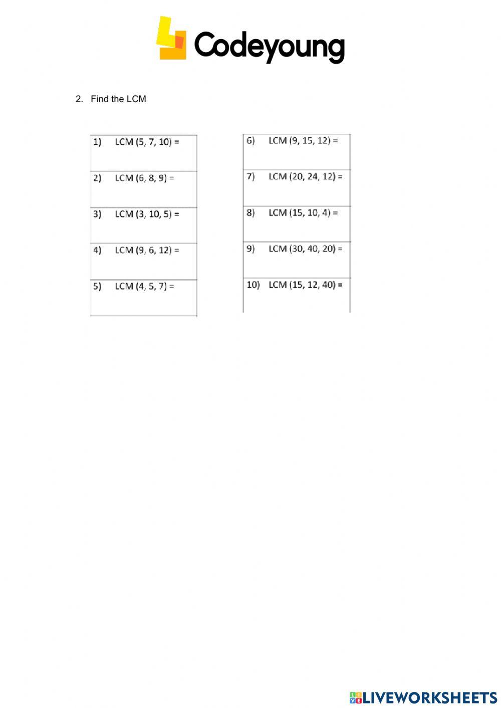Application-An Introduction to HCF & LCM