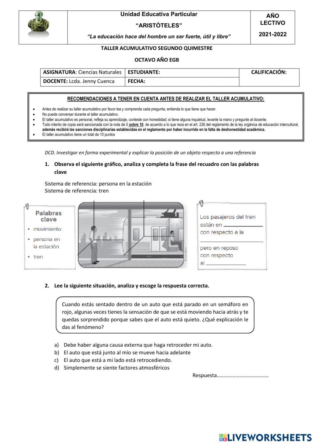 Octavo segundo quimestre