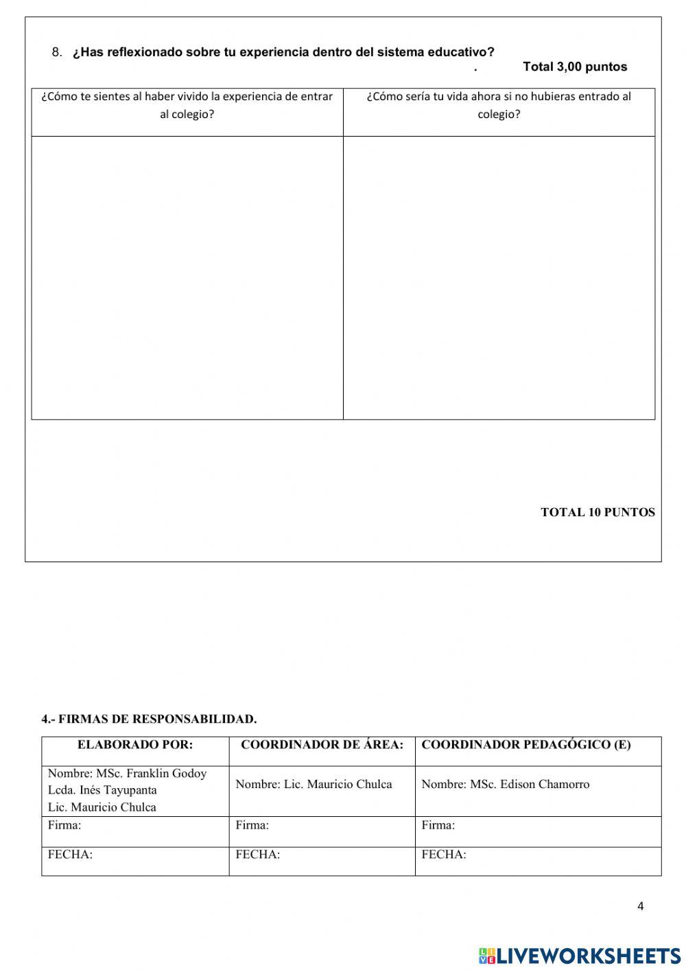 Examen ciudadania primero