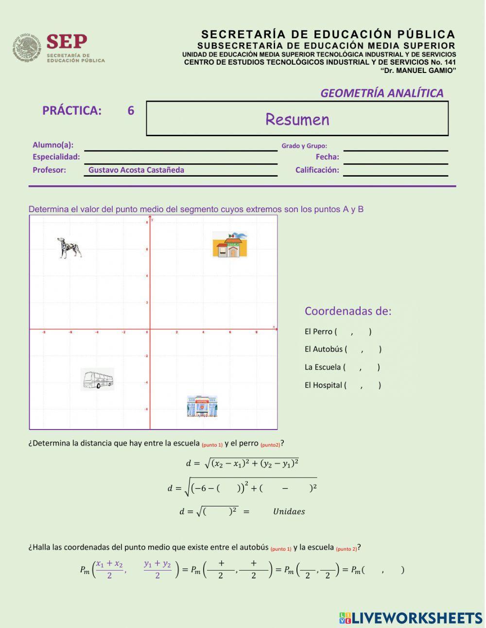 Distancia y Punto Medio