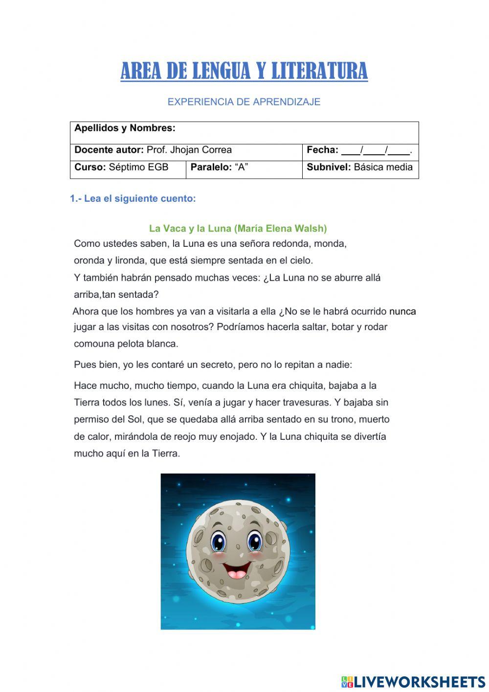 Taller La vaca y la luna