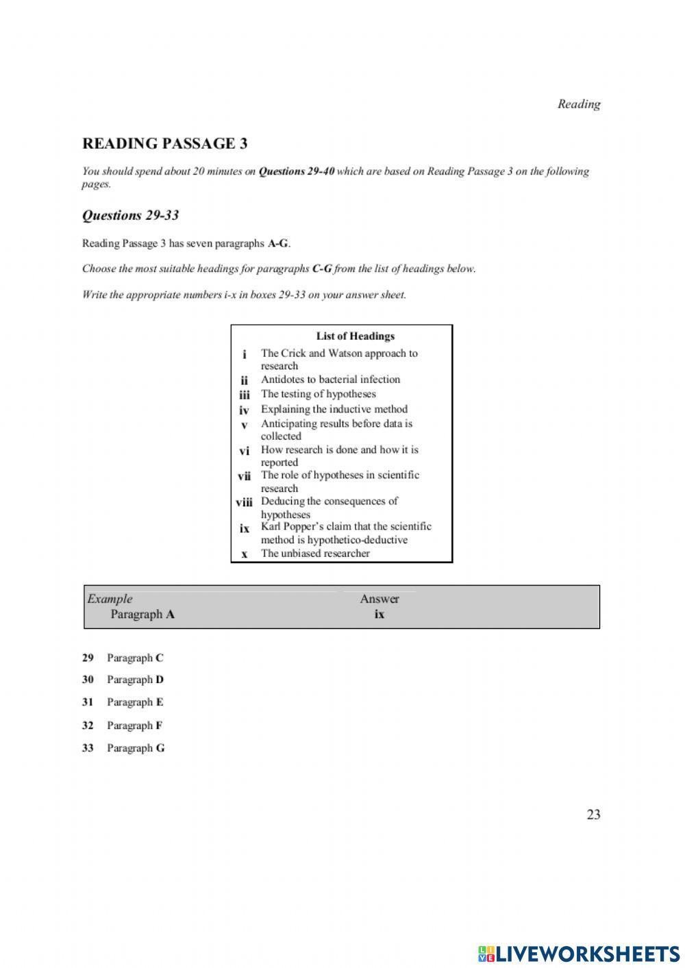 Ielts reading book 3 test 1 part 3