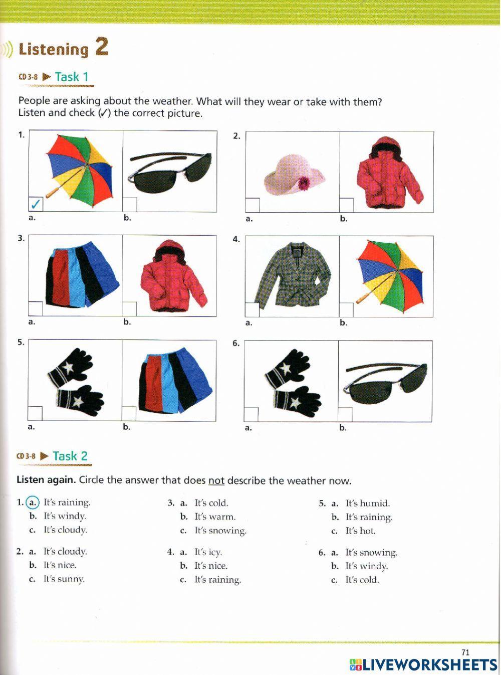Unit 6 - Listening supplementary 1