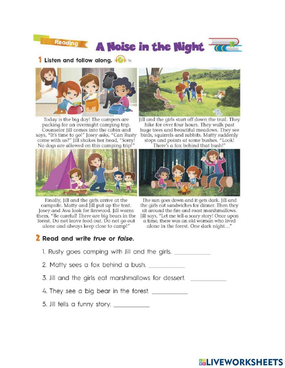 Reading 2 b3 online exercise for live worksheets