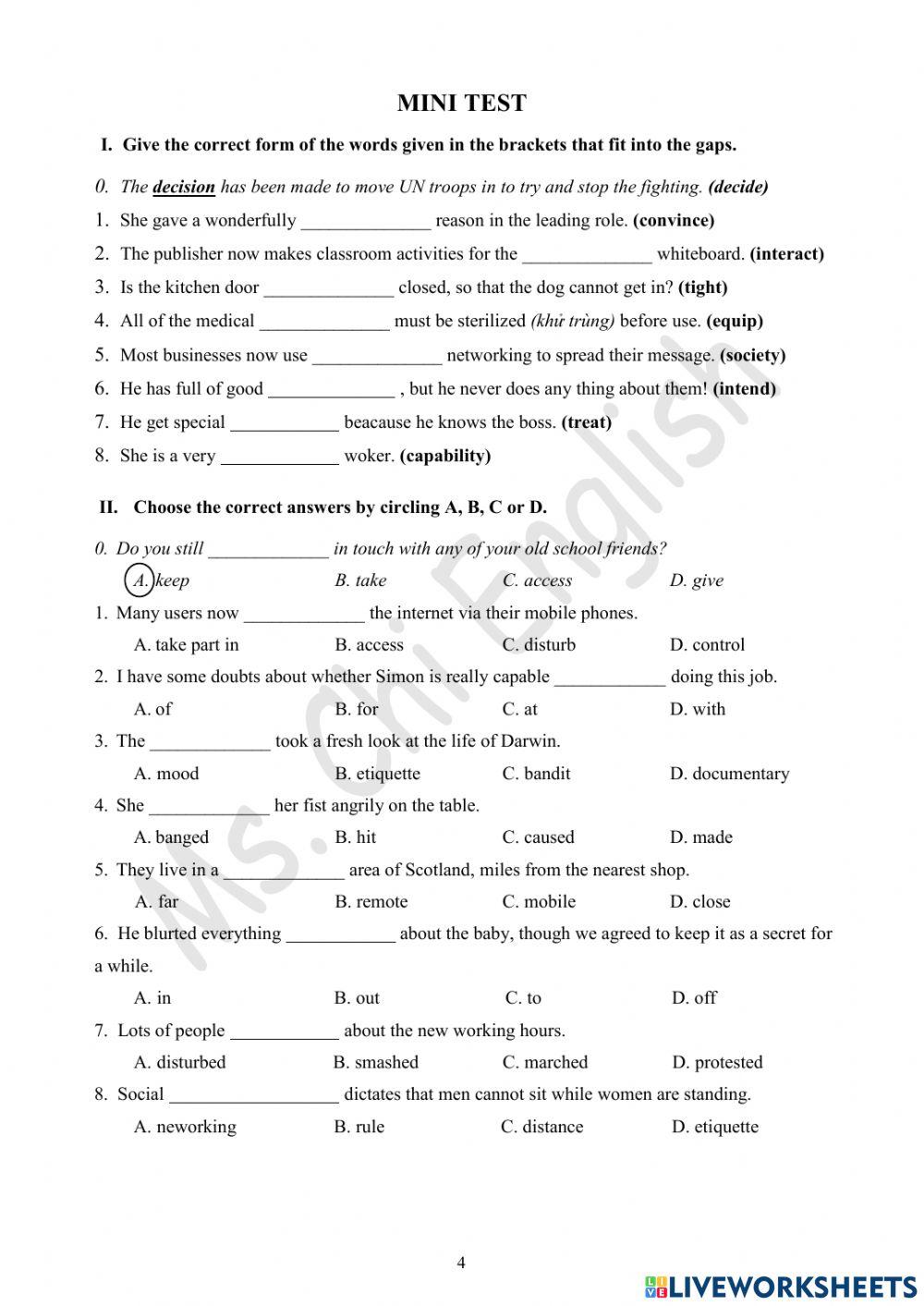 Foreign Teacher-GE8-U3-Vocabulary