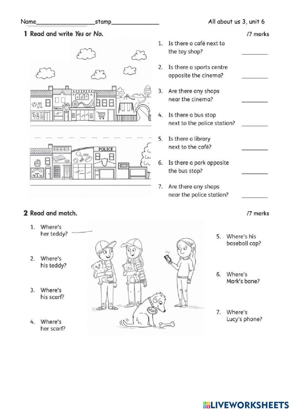 All about us 3 free interactive worksheets 6880574