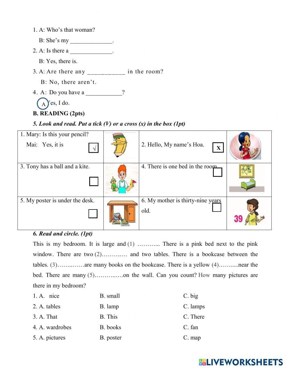 The second semester test grade 3