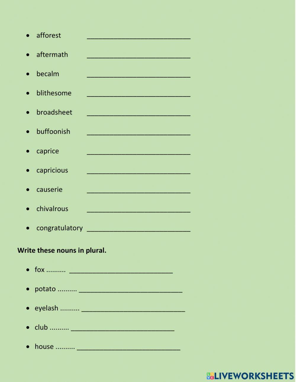 English Review online exercise for 3 | Live Worksheets