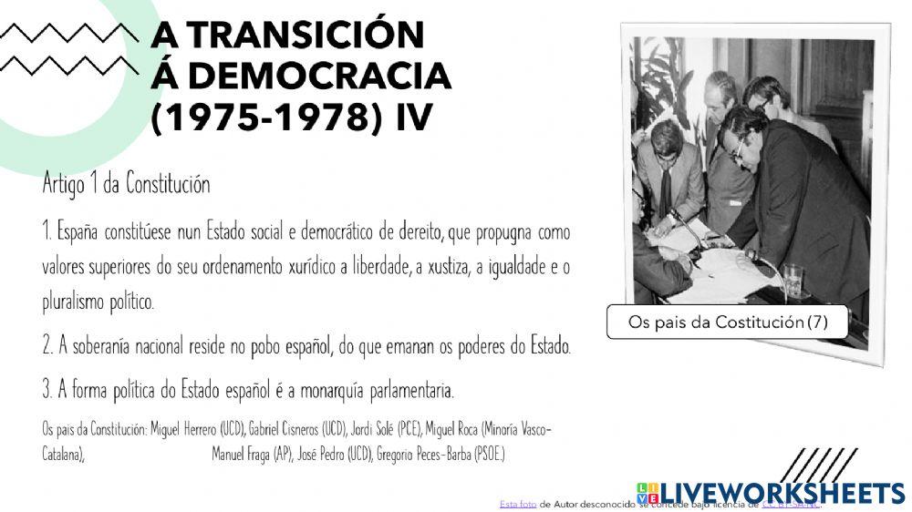A transición á democracia (1975-1978) ESPAÑA NO SÉCULO XXI